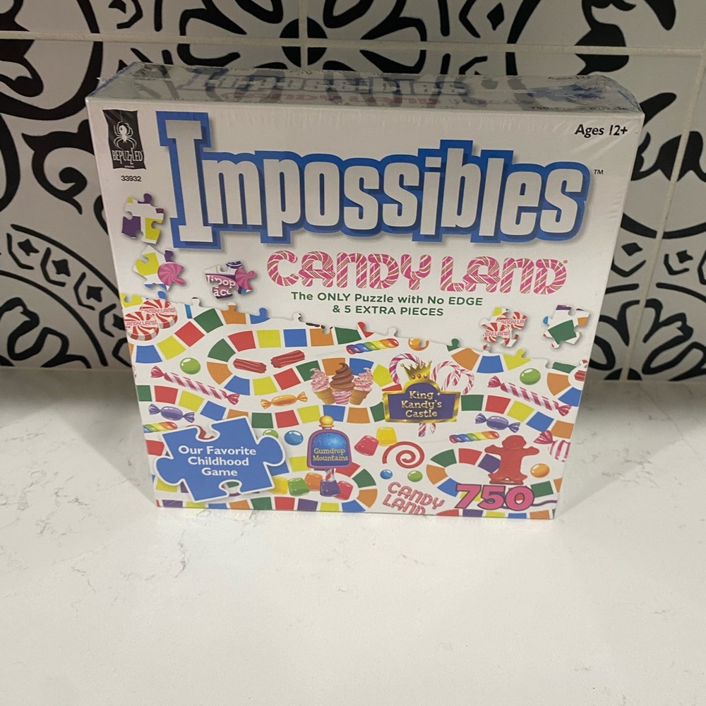 NEW Impossibles Candyland 750 Piece Jigsaw Puzzle No Edge Extra Pieces